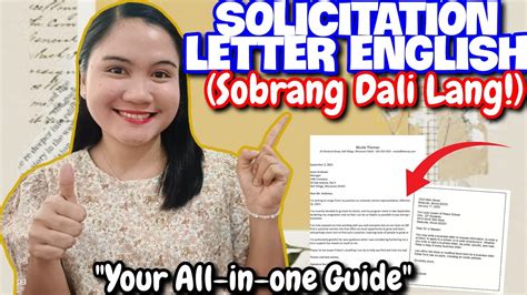 PAANO GUMAWA NG SOLICITATION LETTER (HOW TO .